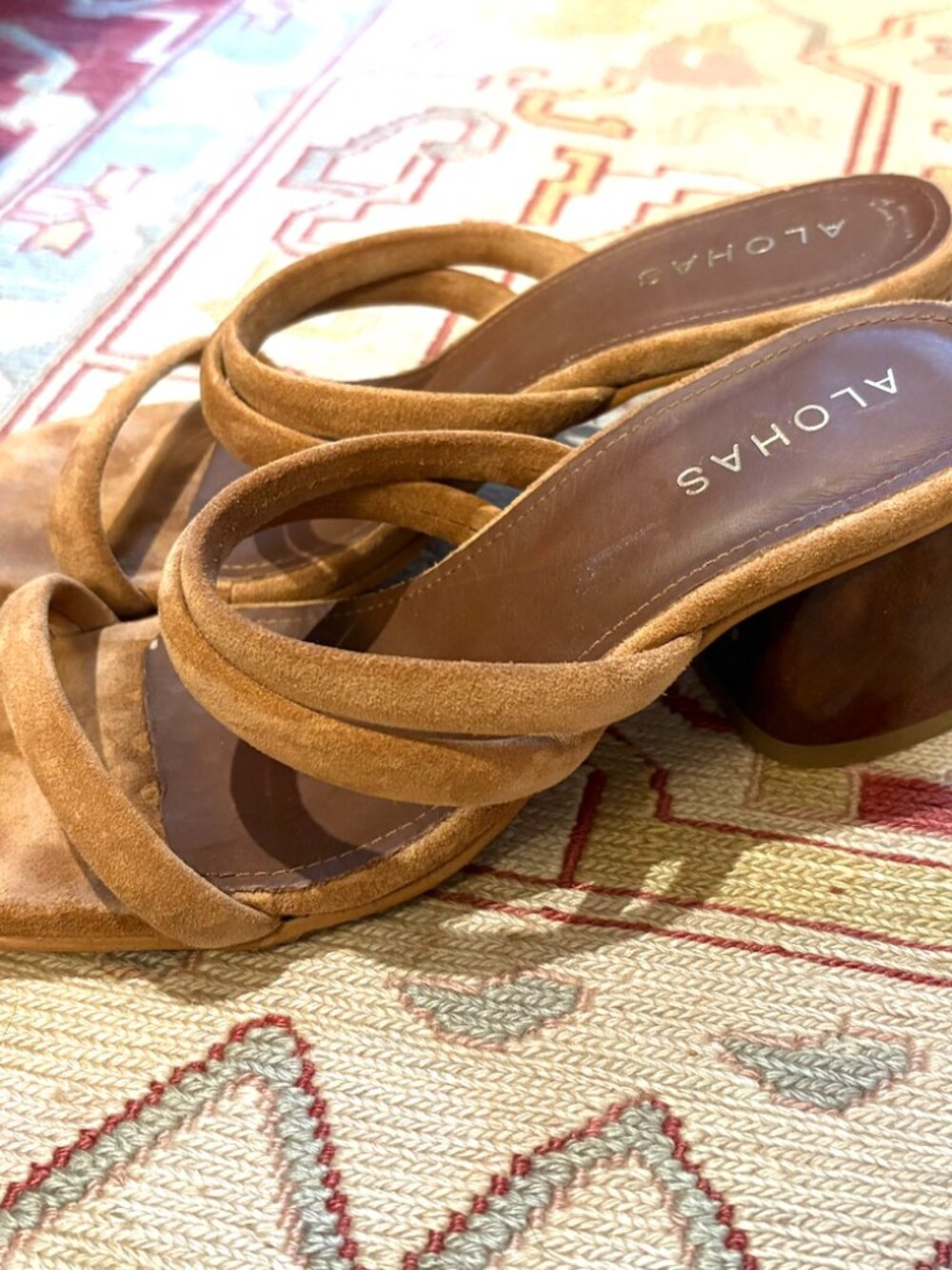Alohas Indiana Suede Heeled Sandals, Size 36 - Picture 3 of 4